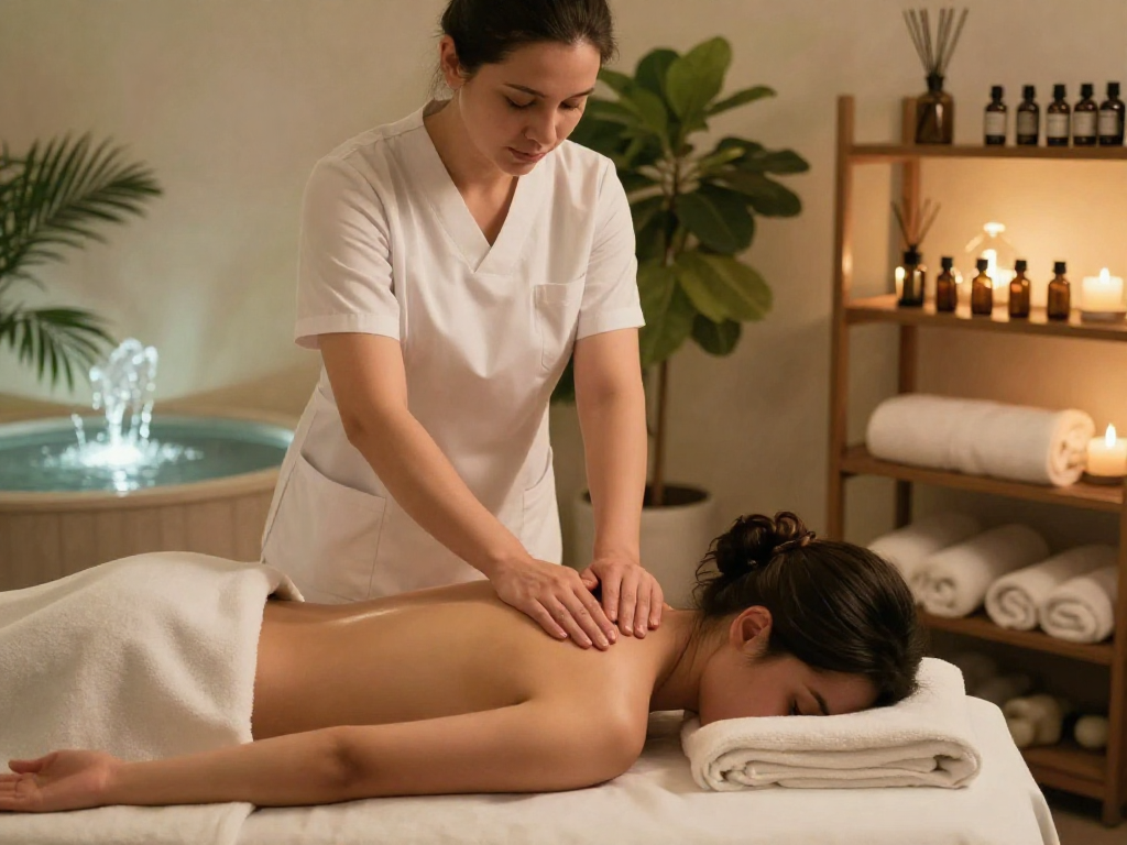 Experience serene 강서구출장안마 massage therapy in a tranquil spa setting with essential oils and calming ambiance.