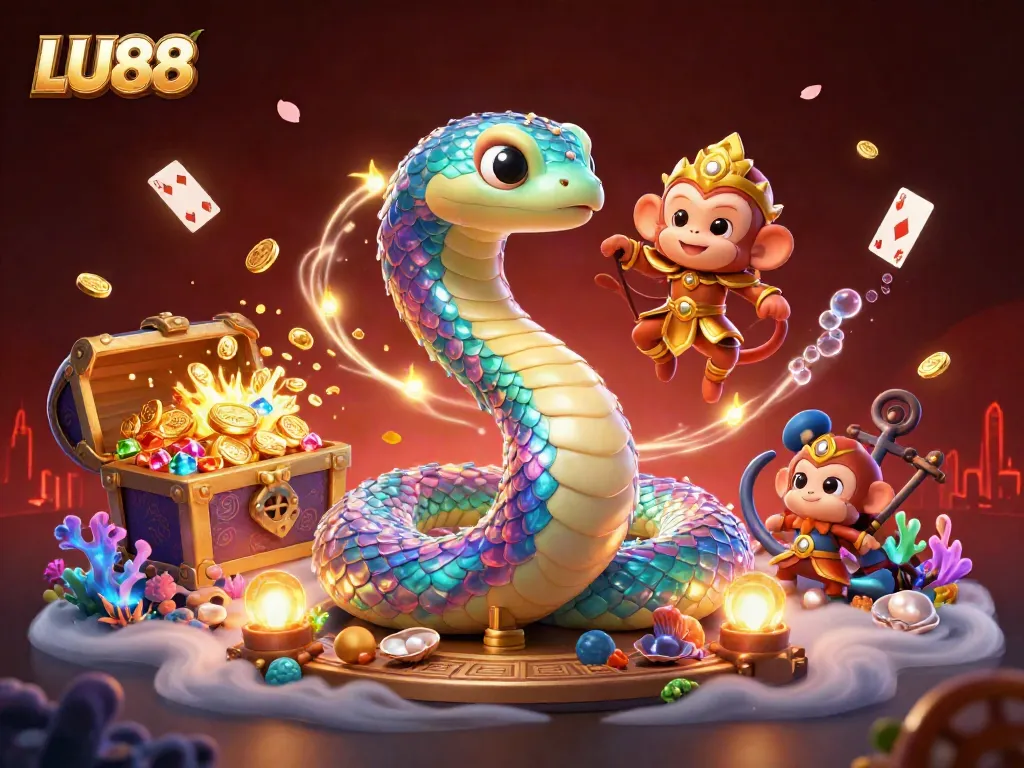 Experience thrilling gameplay at LU88 with a vibrant scene of adventure and excitement.