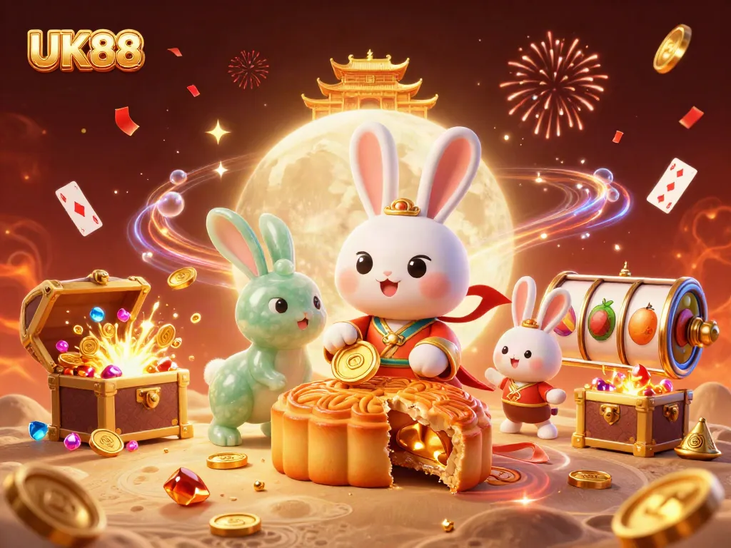 Engage in exciting gaming adventures with UK88's captivating casino experience illustrated with vibrant elements.