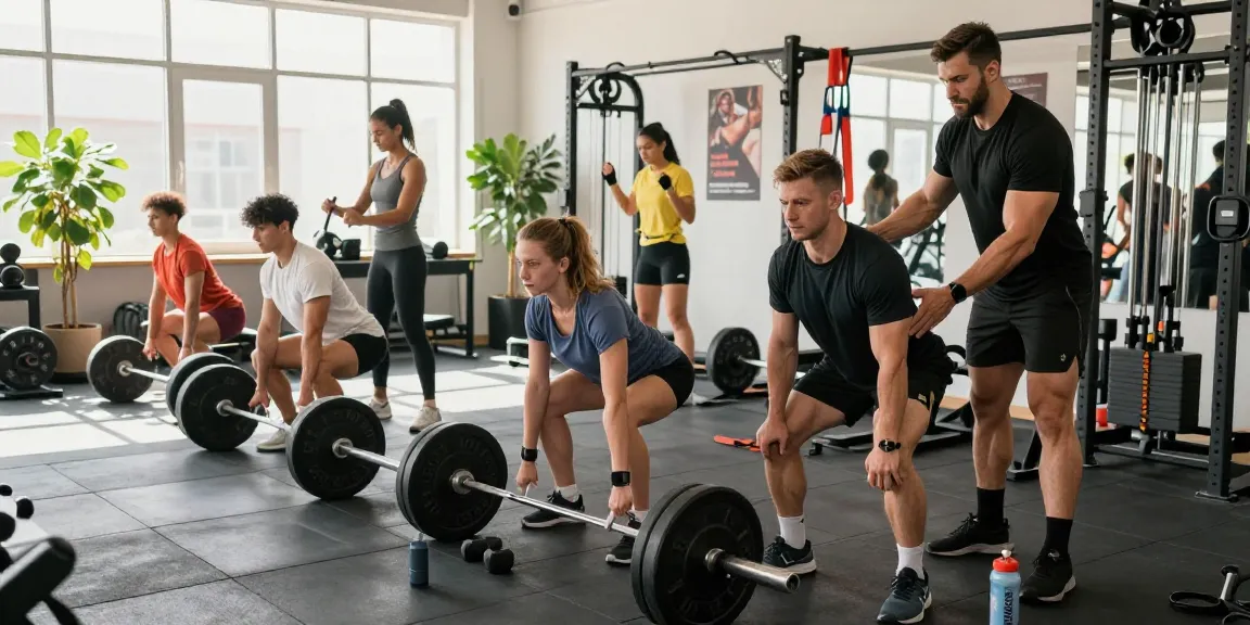 Beteiligte Bodybuilder, die in einem modernen Fitnessstudio trainieren und den gesunden Lebensstil von Anabolika Shop Deutschland fördern.